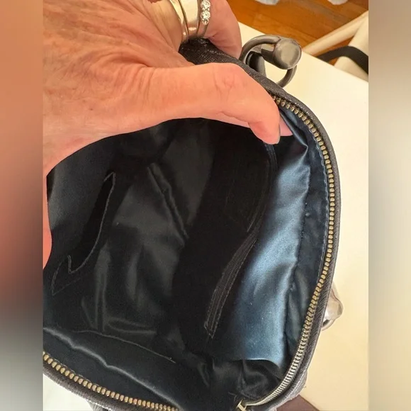 Limited Edition Coach Kristin Studded Pleated Leather Satchel Bag Black w DstBg - Picture 6 of 7